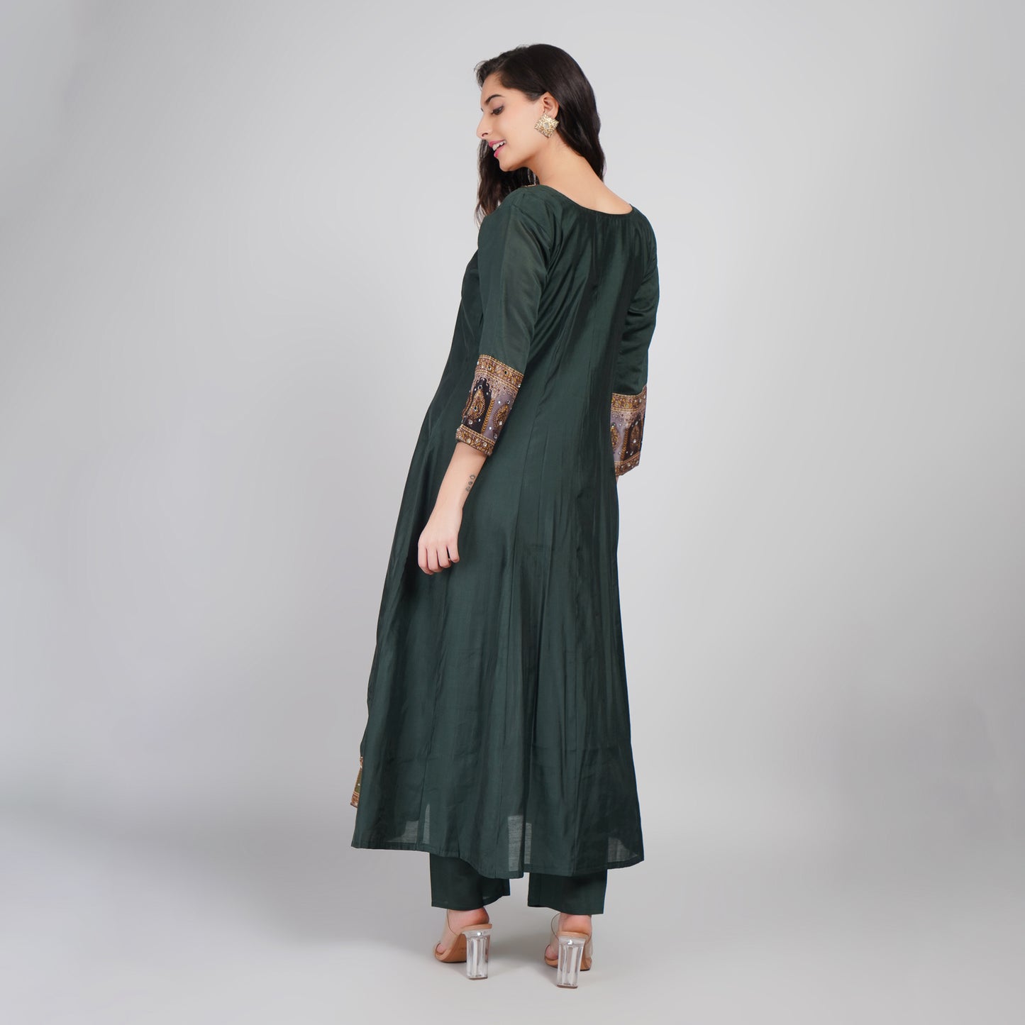 Beautiful Green Anarkali Suit for Festive Occasions