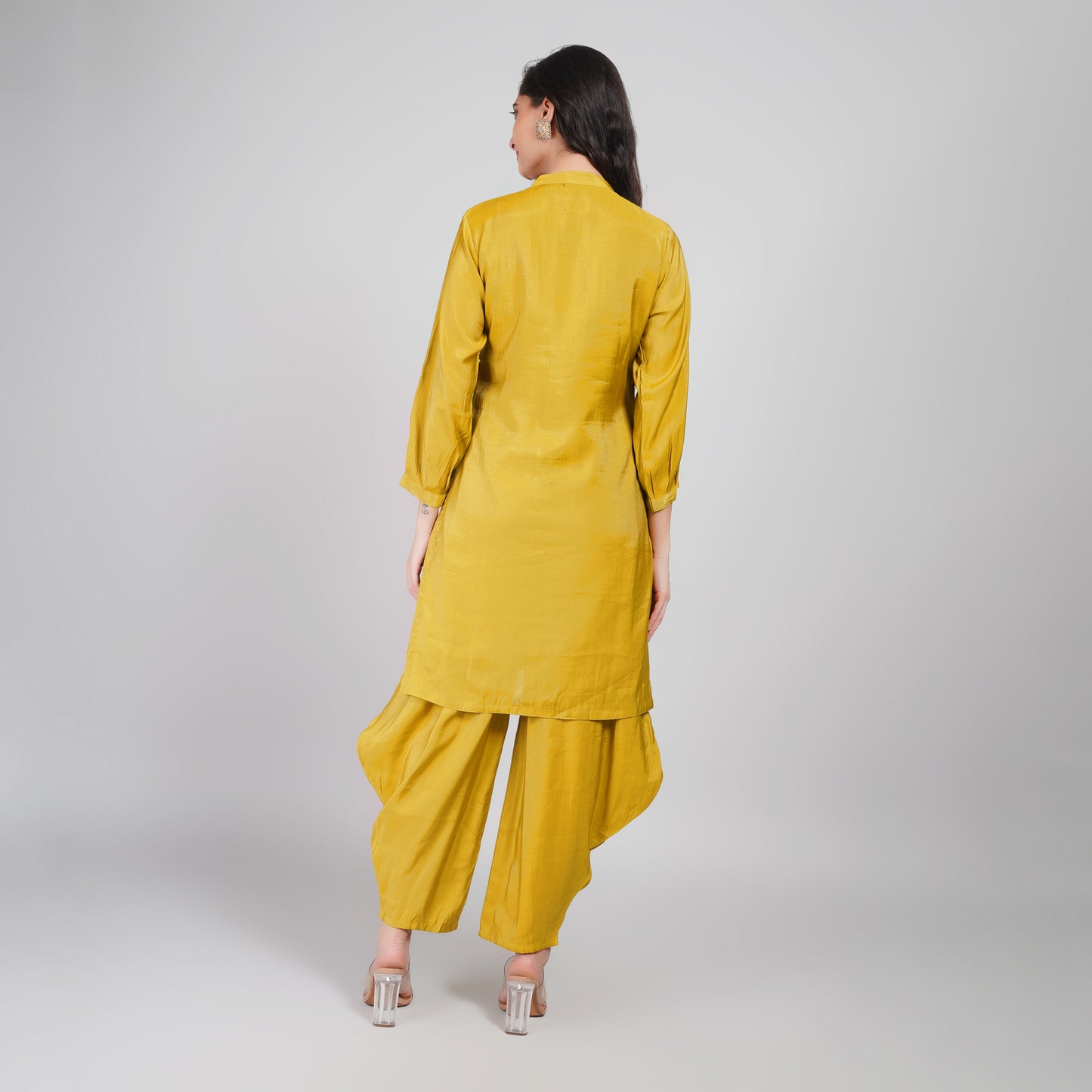 Silk Coord Set with Cutdana & Moti Work