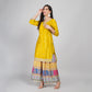 Mustard Silk Sharara Suit Set