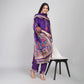 Purple Silk Embroidered Suit Set with Dupatta