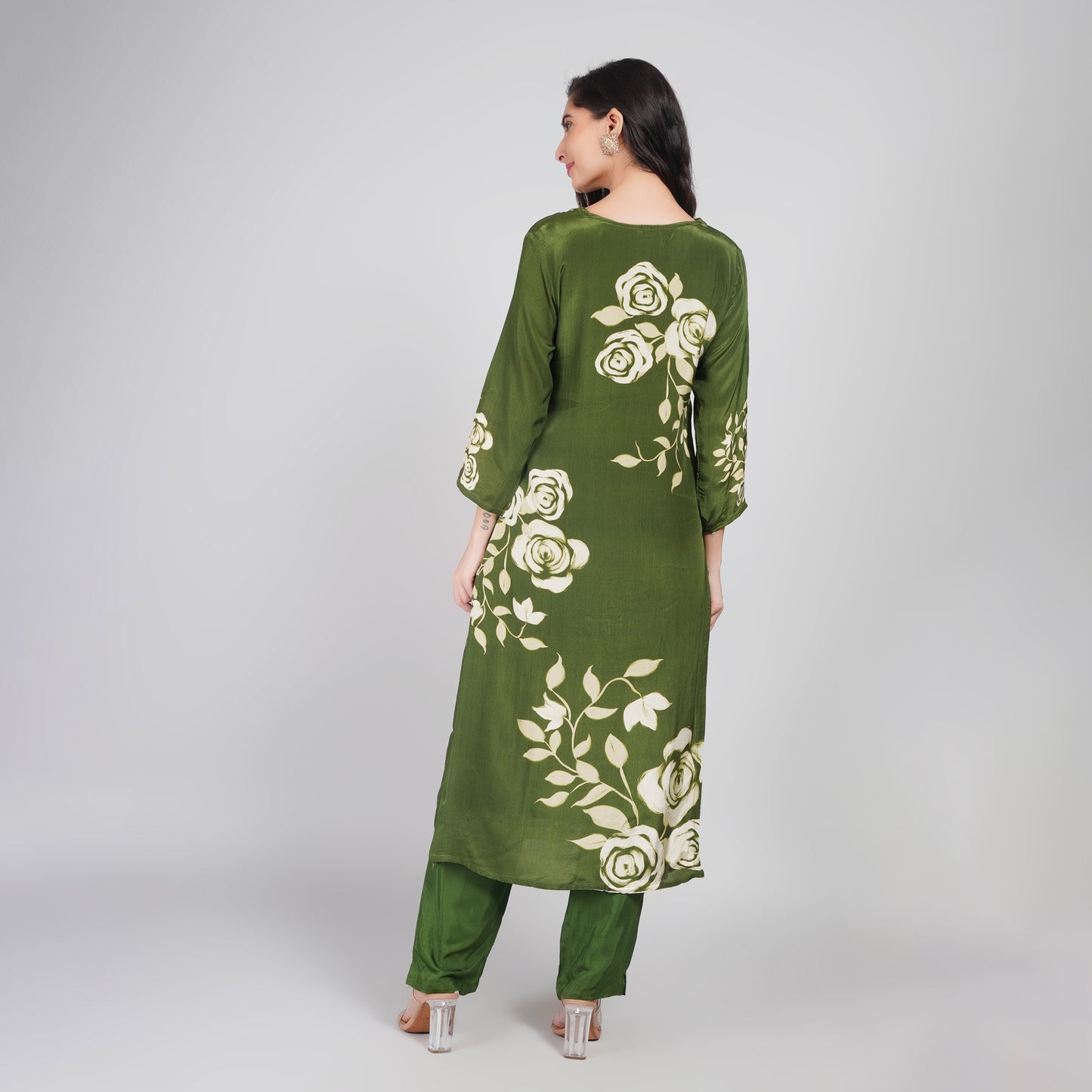 Floral Cotton Suit Set with Dupatta