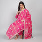 Hot Pink Silk Suit with Embroidery, Dupatta & Pant