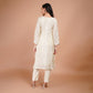 Cream Embroidered Silk Suit Set
