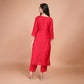 Red Jari Dabka Organza Kurti Set – Festive Wear