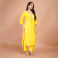 Yellow Organza Dupatta Suit Set