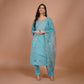 Sky Blue Organza with Dupatta