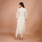 Cream Silk Suit with Zari Embroidery & Lace